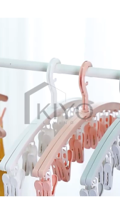 KIYO Hanger Jemuran Kaos Kaki Jemuran Baju Lipat Klip Portable Jepitan 12 pcs Jemuran Pakian Jepit Jemuran