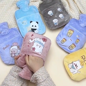 กระเป๋า ถุง น้ำร้อน การ์ตูนน่ารัก ขนฟูนุ่ม พกพาง่าย ประคบ ลดปวดประจำเดือน ปวดท้อง