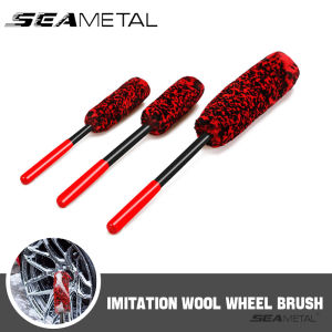 SEAMETAL Car Wheel Tire Brush PP Long Handle Universal Wash Wheel Brush Wool Brush Car Cleaning Tool