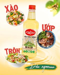Dầu Đậu Nành Janbee Combo 3 Chai 1L - Nguyên Chất 100% Không Trans Fat Tốt Cho Tim Mạch