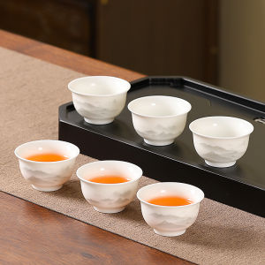 Cốc Trà Gốm Sứ Pha Trà Trung Quốc Dày Dễ Thương Trắng Cốc Trà Nhỏ Dùng Tại Nhà Gốm Sứ Dehua Cốc Trà Pha Trà Trà Đạo