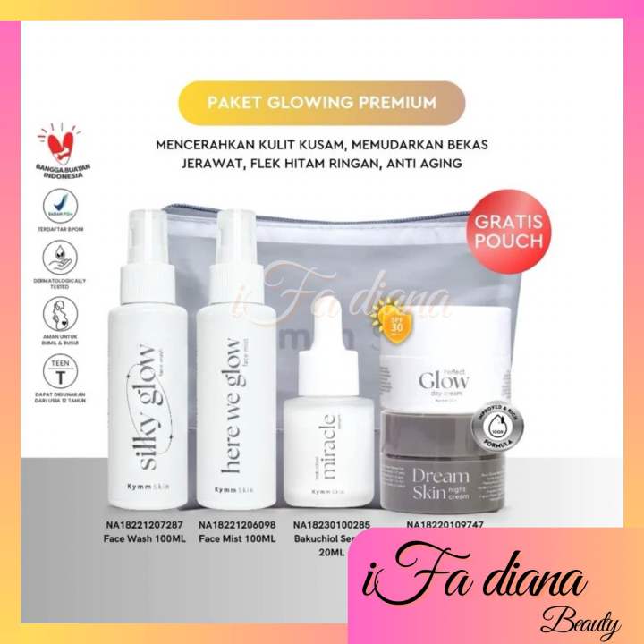PAKET SKINCARE GLOWING PREMIUM KYMM SKIN DAY CREAM NIGHT CREAM PERFECT GLOW DAY CREAM EFFORTLESS