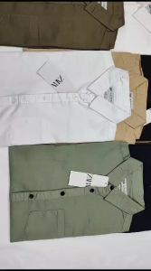 Kemeja Polos & Casual Pria Lengan Pendek