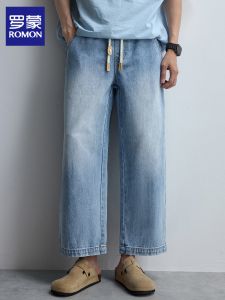 ROMON | Mens Slim Fit Retro Straight Jeans
