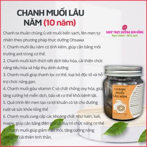 Chanh muối lâu năm (Chanh ướt - 200gr) Chanh ta muối biển ủ trên 10 năm theo phương pháp thực dưỡng Ohsawa