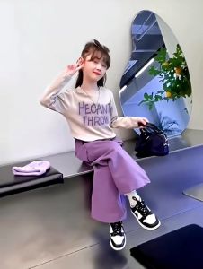 Baju Setelan Anak Perempuan Labubu Cargo Usia 1 12 Tahun Viral