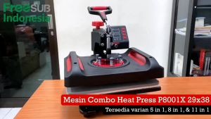 FREESUB - Mesin Press Kaos Sepatu Topi Pulpen Mug Piring P8001X (5 in 1 / 8 in 1/ 11 in 1) - Combo Heat Press All In One untuk Kaos Bag Puzzle Plat Aluminium Bantal Mug Piring (DTG DTF Polyflex Sublime Transfer Paper Platisol Rubber) - Lazada