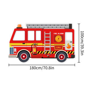 Fire truck hollowed out photography props use Fireman Theme Fire Truck Birthday Party Decor  Firefighter fun props party supplie