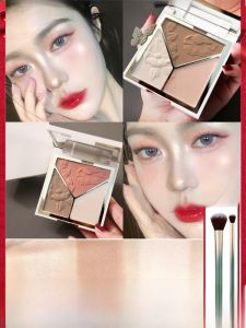 MONLEYTA | Matte Highlight And Contour Palette Brightening Cheekbone Nose Shadow Three-In-One Subtle Sparkle Skin Luminosity Makeup Tool