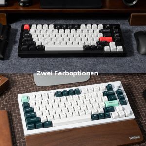 Keychron Q1 HE QMK 2.4 GHz/Bluetooth/WiredWireless Custom Mechanical Keyboard 75% Layout Hot-Swappable Programmable RGB Backlit Gateron for Mac Windows