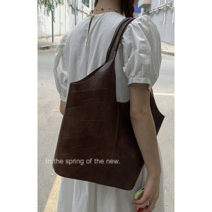 South Korea Large Capacity Handbags Womens Summer 2024 New Arrival Tide Retro Tote Bag Easiest for Match Shoulder Underarm Bag