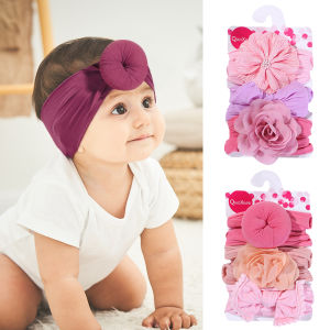 3 pcs thiết lập bé Nylon headbands elastics handmade headwrap cho bé gái sơ sinh trẻ sơ sinh trẻ mới biết đi trẻ em