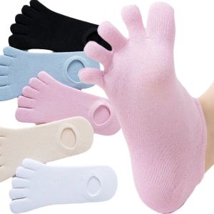 Women Toe Socks Fashion Breathable Summer Thin Five-finger Sock Cotton Women Girls Sweat-Absorbing Invisible Boat Sox