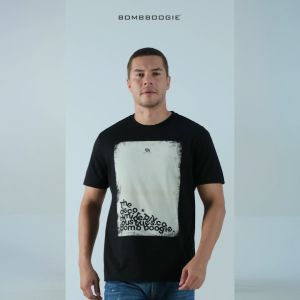 Bombboogie Kaos Pria Slimfit Haskies Black 12E45B4BK