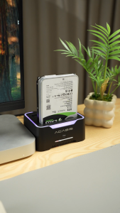 Acasis Dual-Bay 3.5" HDD Enclosure | Offline Cloning & 48TB Storage | USB3.0 5Gbps | Independent Dual-Drive Management | Tool-Free Design | Model HDD Base