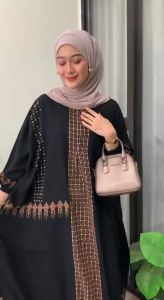 Kaftan Motif Niken Ld 180 cm Kaftan Panjang Muslim Wanita Nyaman
