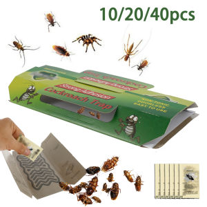 10/20/40Pcs Cockroach Catcher Strong Sticky Cockroach Killer Effective Spiders Ants Pest Control for Kitchen Bathroom Bedroom