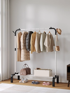 HOTUS ราวตากผ้าแบบเรียบง่าย ราวตากผ้าแบบตั้งพื้น ระเบียง ราวตากผ้าสำหรับบ้าน ห้องนอน ราวตากผ้าในบ้าน