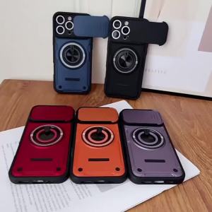 Sliding Camera Lens Protector for Motorola Moto Edge 70 50 60 Fusion 60 Pro Rigid Hybrid Car Portable Ring Holder Phone Case