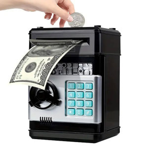 Electronic Password Money Bank Piggy Bank Safe Box Automatic Deposit ATM Cash Coins Saving Box Kids Birthday Toy Christmas Gift