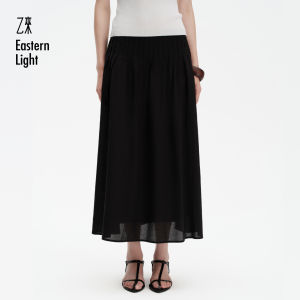 Eastern Light | Double Color Flower Yarn French Pleated A-Line Skirt