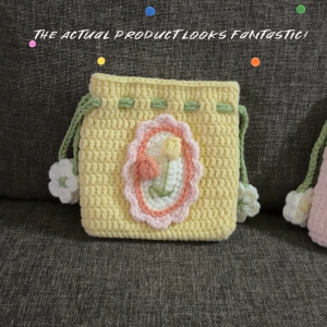 EasyB | Handcrafted Tulip🌷Crochet Small Pocket Pouch Cute Gift For Adults and Children