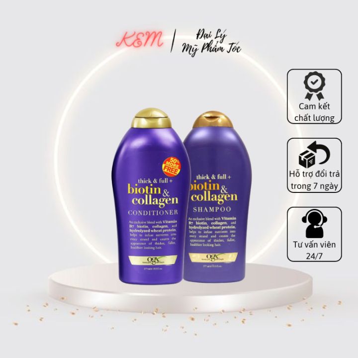 Biotin Collagen - Dầu gội đầu Biotin Collagen 577 ML Phục Hồi Tóc Và Kích Thích Mọc Tóc Chính Hãng [FREESHIP]