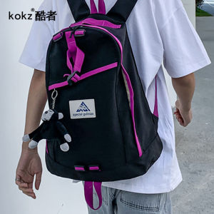 กระเป๋าเป้สะพายหลังผ้าไนลอนสไตล์เกาหลีสำหรับเดินทางและไปทำงาน ความจุขนาดใหญ่ กระเป๋าใส่ของสำหรับเด็กและเยาวชน กระเป๋าสะพายไหล่แบบลำลองสำหรับผู้ชายและผู้หญิง