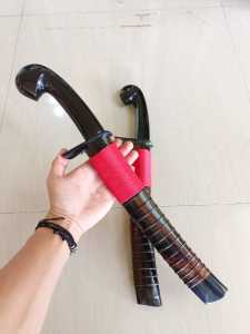 golok baja per asli kayu kombinasi tanduk kerbau super
