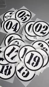 Number Motorcycle Racing Stickers Round Shape Car Styling Motor Fuel Tank Fairing Helmet Windshidld Decal