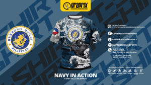 Navy in action Full Sublimation T-shirt