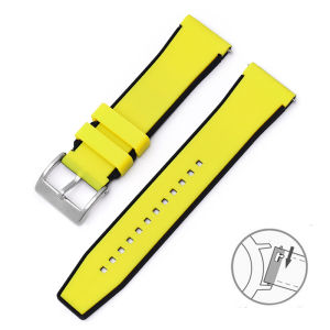 20/22/24/26mm Colorblocking Silicone Strap for Seiko/Omega/Huawei Diving Watch Men Women Casual Sports Replacement Watch Bands