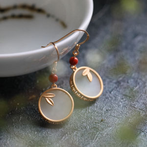 Elegant Vintage Style Turquoise Drop Earrings for Women High End Autumn Winter Fashion Jewelry Silver Plated Gold Finish