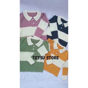 Setelan Sweater Rajut & Celana Kulot Rajut Anak Perempuan Usia 3-12 Tahun