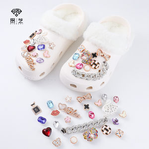 Crocs Charms Shoe Buckle DIy Accessories Gclogs Crystal Diamond Decorative Detachable Chain for Crocs