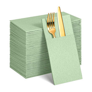 JINYUDOME Avocado Green Soft Napkin DisposablePaper Napkins 15.75x15.75inLinen Feel Napkin for Dinner Party Wedding Events
