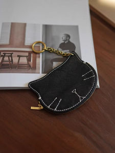 กระเป๋าใส่บัตรหนังนิ่มทรงแบนทรงมีดบางเฉียบสำหรับผู้หญิง ลายสัตว์น่ารัก กระเป๋าใส่บัตรเดบิตและบัตรเครดิต กระเป๋าใส่ธนบัตรแบบพกพา