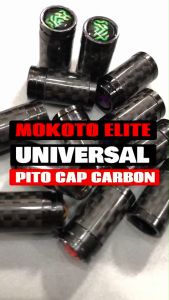 MOKOTO ELITE SERIES PITO CAP CARBON FIBER TIRE VALVE CAP UNIVERSAL FOR MOTORCYCLE 2PCS SPEEDMOTO MOTO-EPC-9271