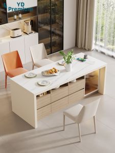 YDYOUDAN | Compact Storage Island Countertop Dining Table