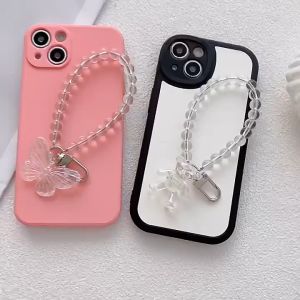 Raimondo Liontin Kupu-kupu Mutiara Kristal Aksesori DIY Liontin Casing Ponsel Bunga Matahari Beruang Kecil