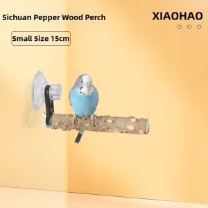 XIAONONGSHAN | Suction Cup Parrot Dual Use Fennel Wood Perch