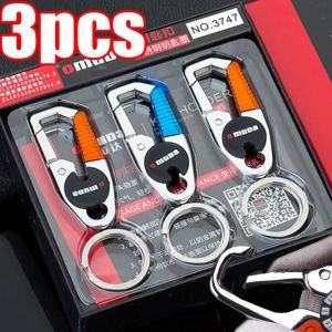 Hot sale 🔥3pcs Men Keychain Hook Stainless Steel Buckle Outdoor Carabiner Climbing Tool Double Ring Car Fishing Key Ring