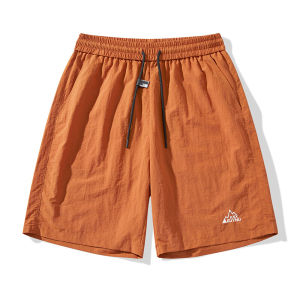 Black Quick Dry Nylon Shorts Men Summer Outdoor Basketball Running Fourths Straight Leg Casual Pants Wear Resistant Flat Front