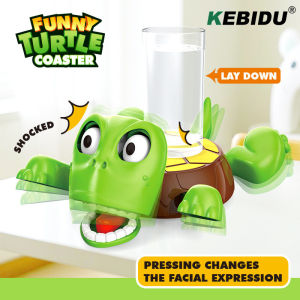 KEBIDU 2Pcs Funny Turtle Coaster 3D Printed Cup Mat Plastic Cute Cartoon Turtle Stress Relief Coaster Office Decompression Tools Creative Birthday Gifts