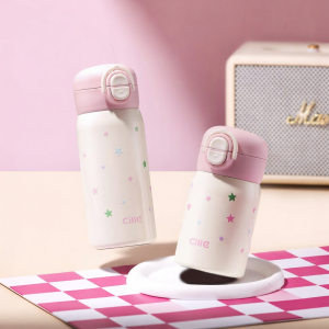 CILLE | Cute Portable Mini Thermal Insulation Bottle Dual-use Straw Cup