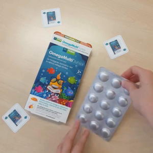 OmegaMulti Junior bổ sung Omega 3 DHA thế hệ mới dạng thạch thơm ngon không tanh hộp 30 viên | Nhập khẩu chính hãng Châu Âu