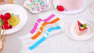 COFOE. 600PCS Disposable Paper Wristbands/Waterproof Wristband/Colorful Party Wristband Events Wrist Bands.