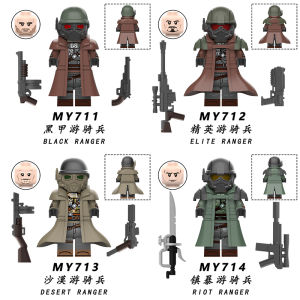 MY711-714 Game Black Armor Desert Elite Snipers Assembly Toy Blocks Đồ Chơi Lắp Ráp Sáng Tạo Đồ Chơi Giáo Dục Cho Trẻ Em