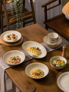 mornenjoy | Underglaze Color Retro Aesthetic Tableware Set