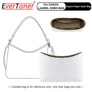 ใส่กระเป๋าแบ่งช่อง EverToner สำหรับ Coach-ลอเรลกระเป๋าโฮโบกระดาษ Dupont ภายในกระเป๋าเก็บของถุงซับใน
